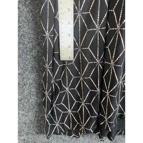 Ava & Viv Dress Women 3X Plus Black Geometric Sheath Midi Short Sleeve Casual - Picture 2 of 6